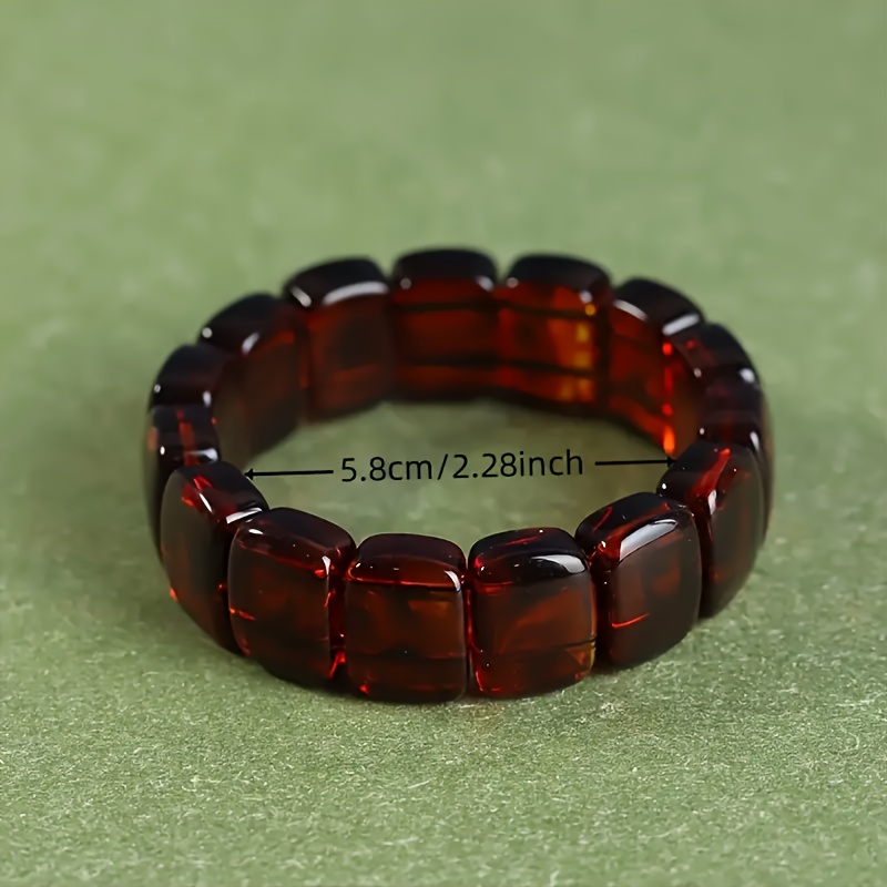 Natural Amber Bead Minimalist Bohemian Bracelet